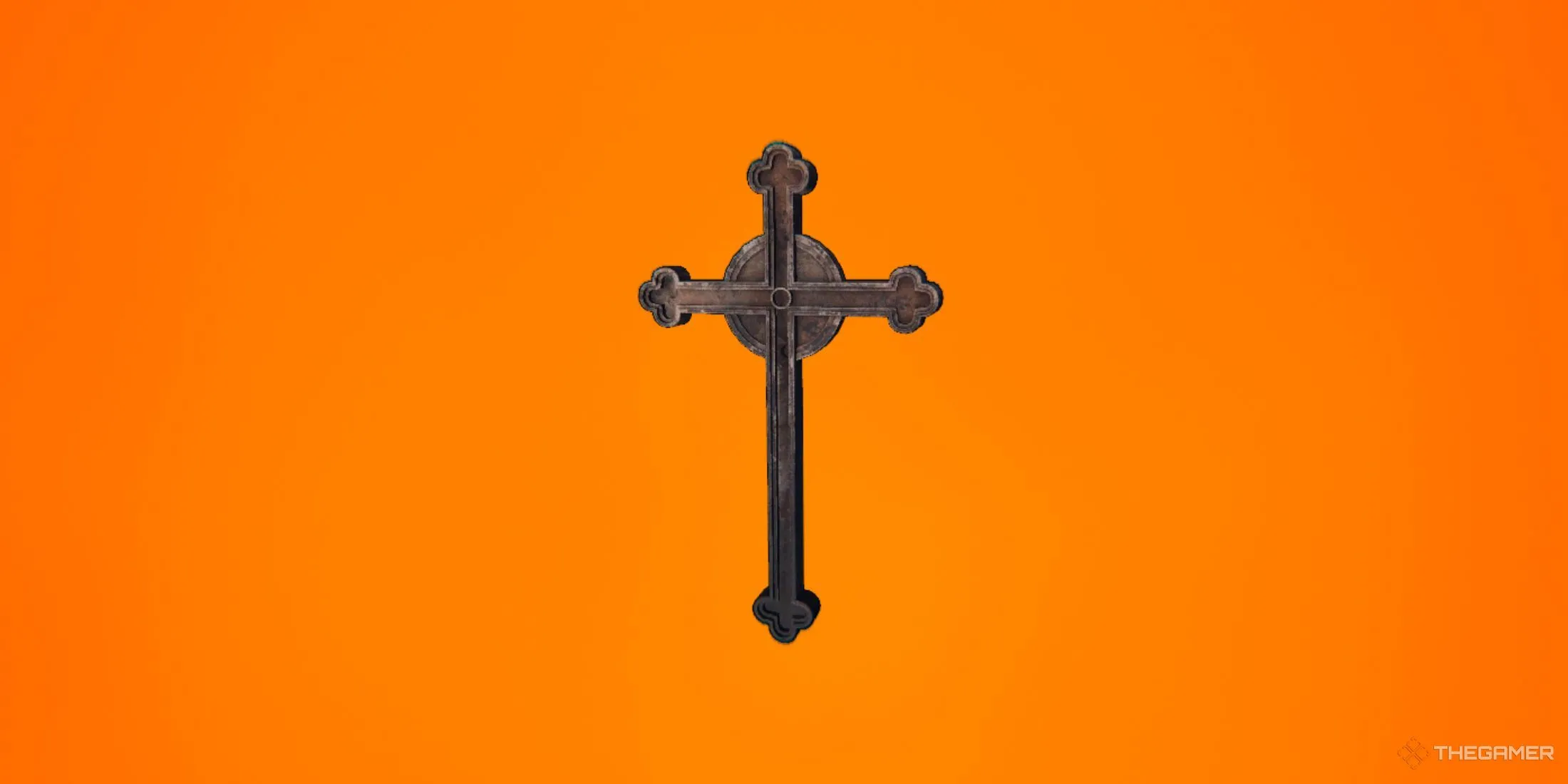 Thánh giá Crucifix trong Phasmophobia, vật phẩm ngăn chặn ma săn bắn khi được đặt đúng chỗ.