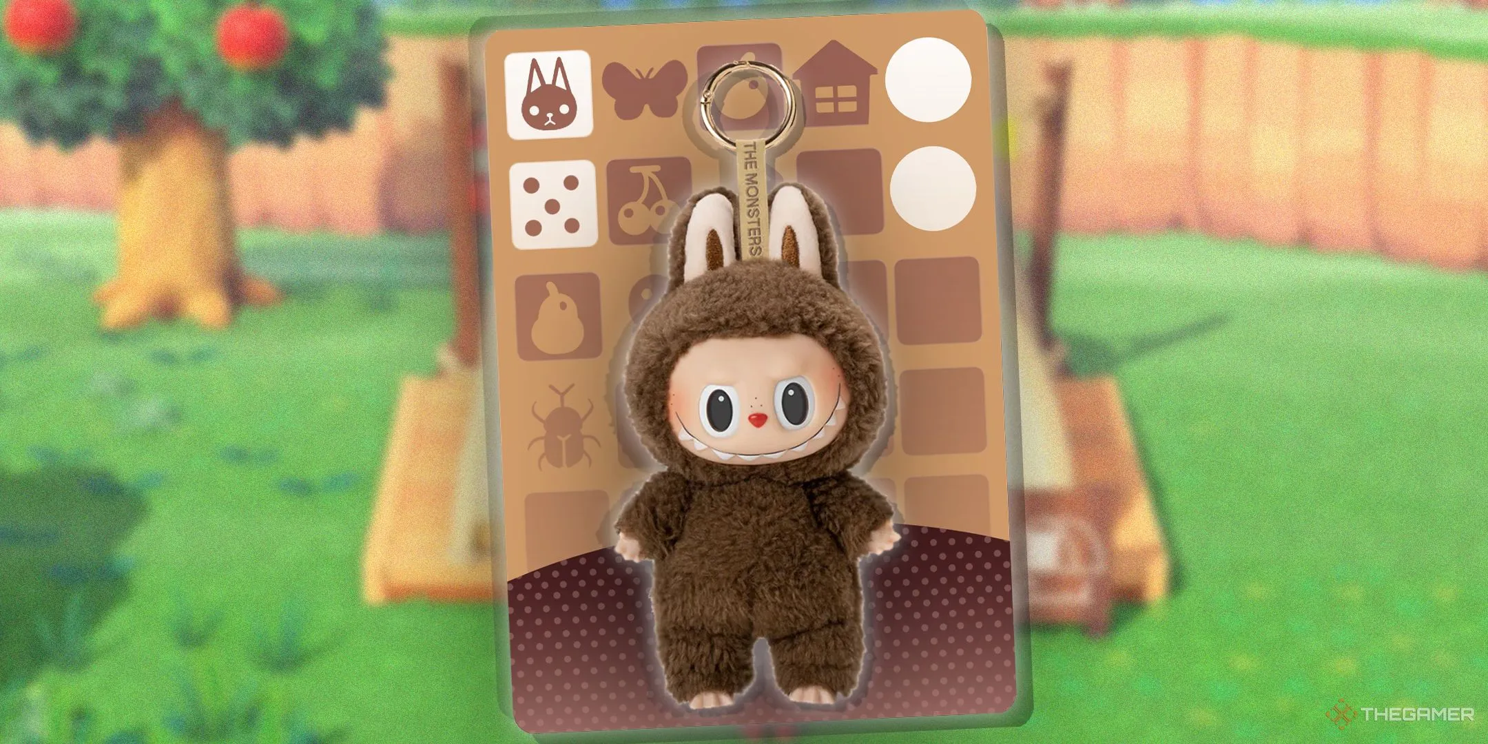 Thẻ Amiibo Animal Crossing có hình Labubu.