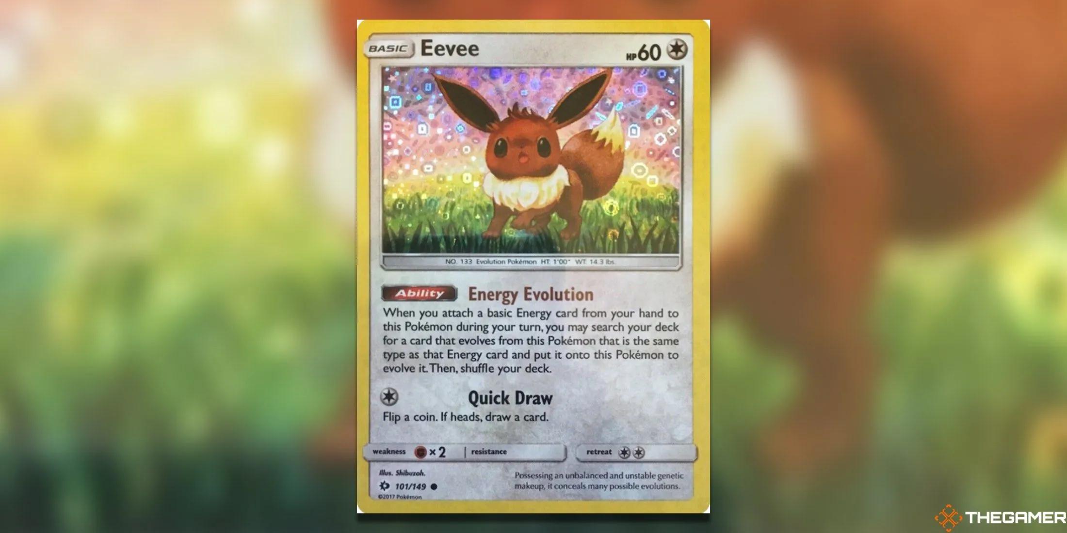 Thẻ bài Pokemon TCG Eevee 101/149 bản promo General Mills