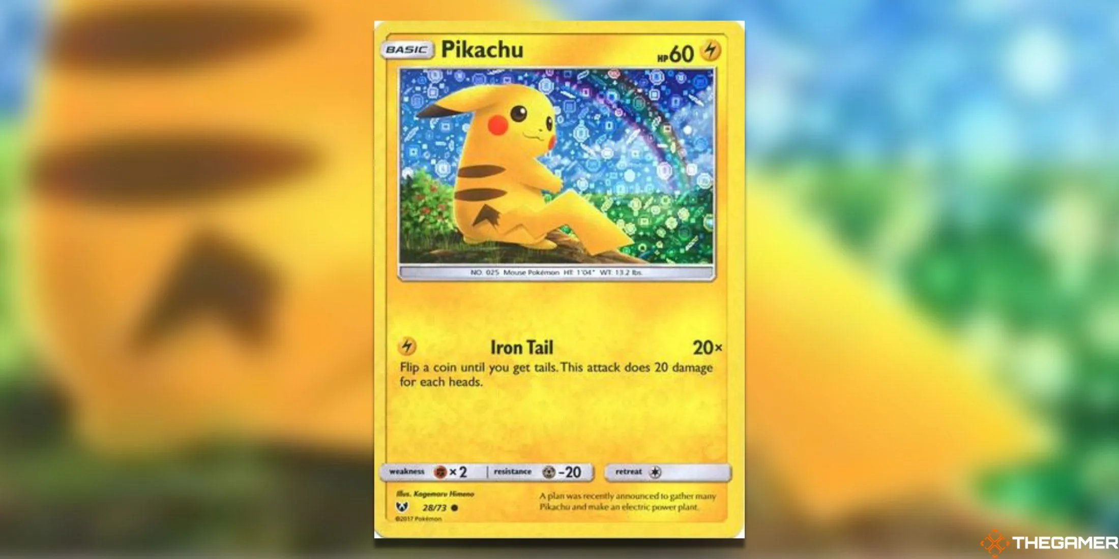 Thẻ bài Pokemon TCG Pikachu 28/73 bản promo General Mills