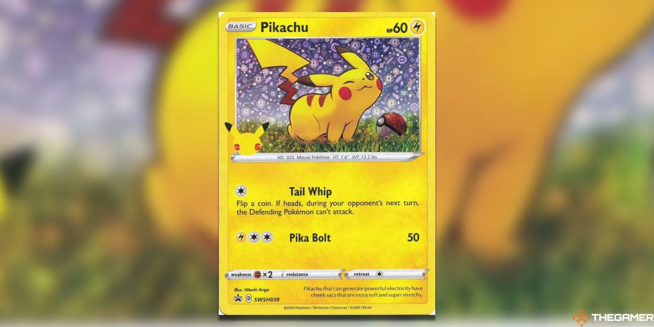 Thẻ bài Pokemon TCG Pikachu SW-SH039 bản promo General Mills