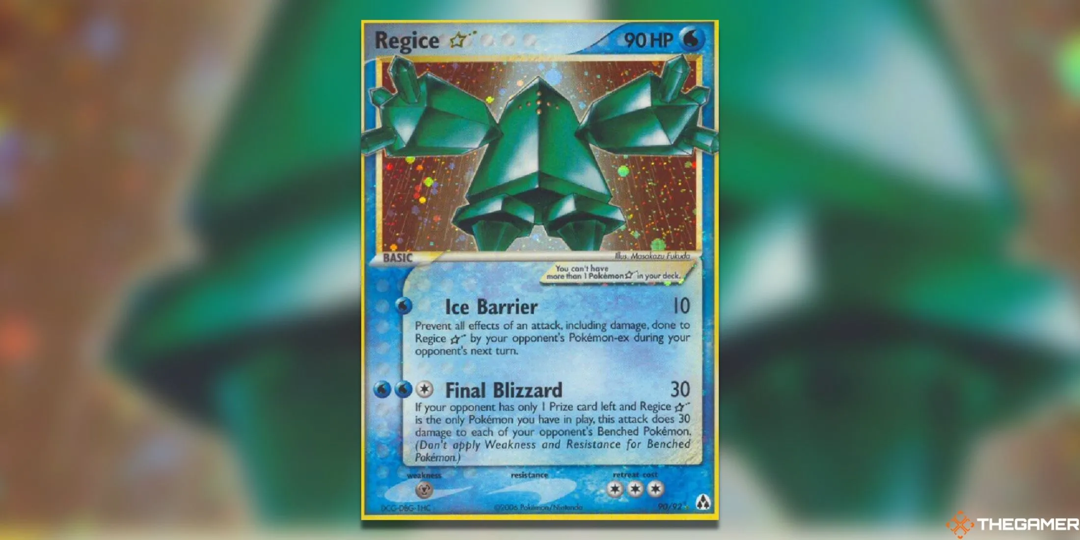 Thẻ bài Pokemon TCG Regice Star từ bộ Legend Maker, một trong những thẻ giá trị nhất.