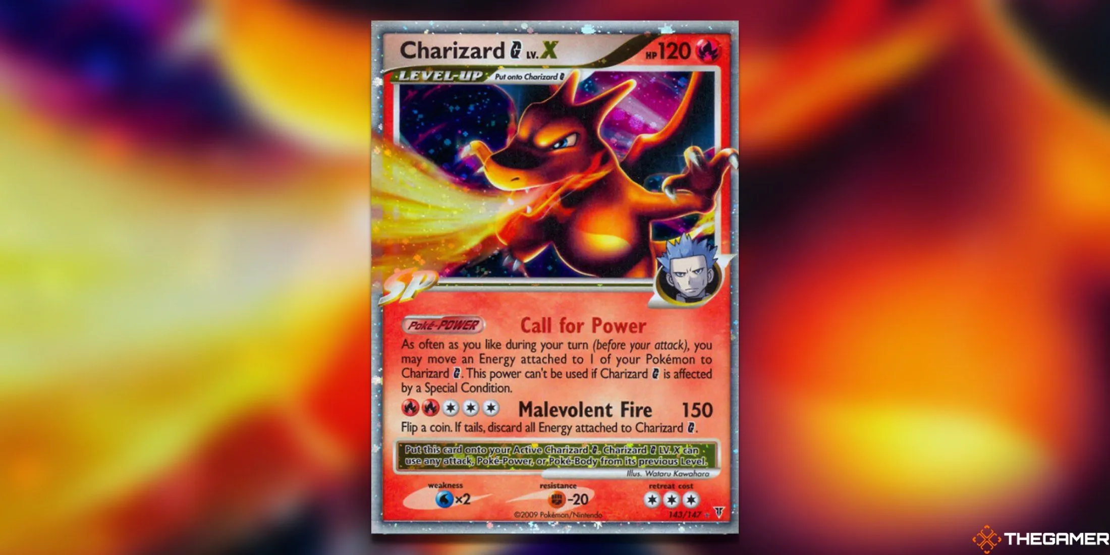 Thẻ Charizard G LV. X Ultra Rare từ Supreme Victors, một trong những thẻ Charizard hiếm đáng sưu tầm.