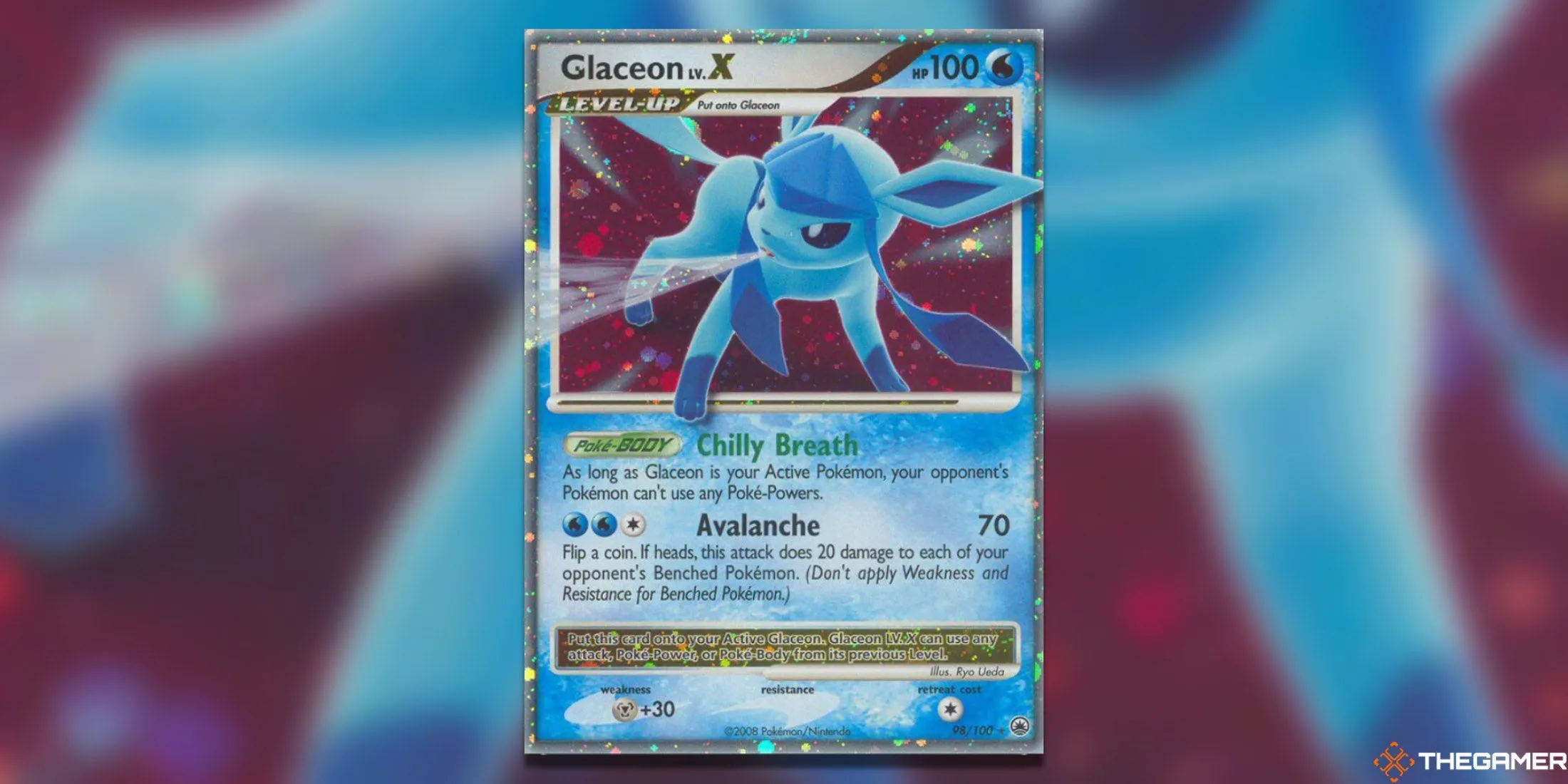 Thẻ Glaceon LV. X Ultra Rare từ Majestic Dawn, thẻ LV. X có giá trị cao nhất với thiết kế ấn tượng.