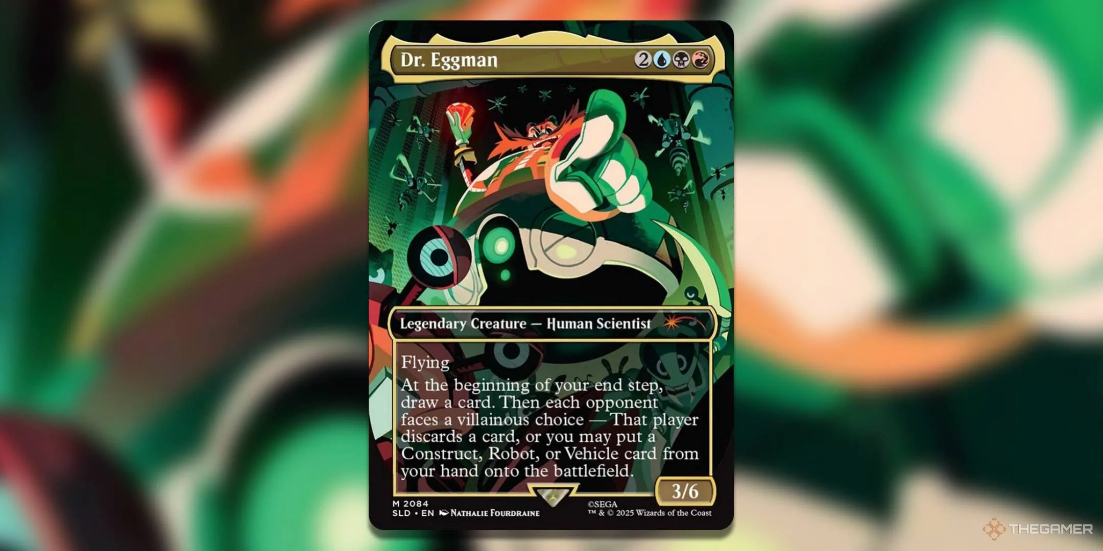Tiến sĩ Eggman trong phương tiện đặc trưng của mình trong artwork thẻ Magic: The Gathering