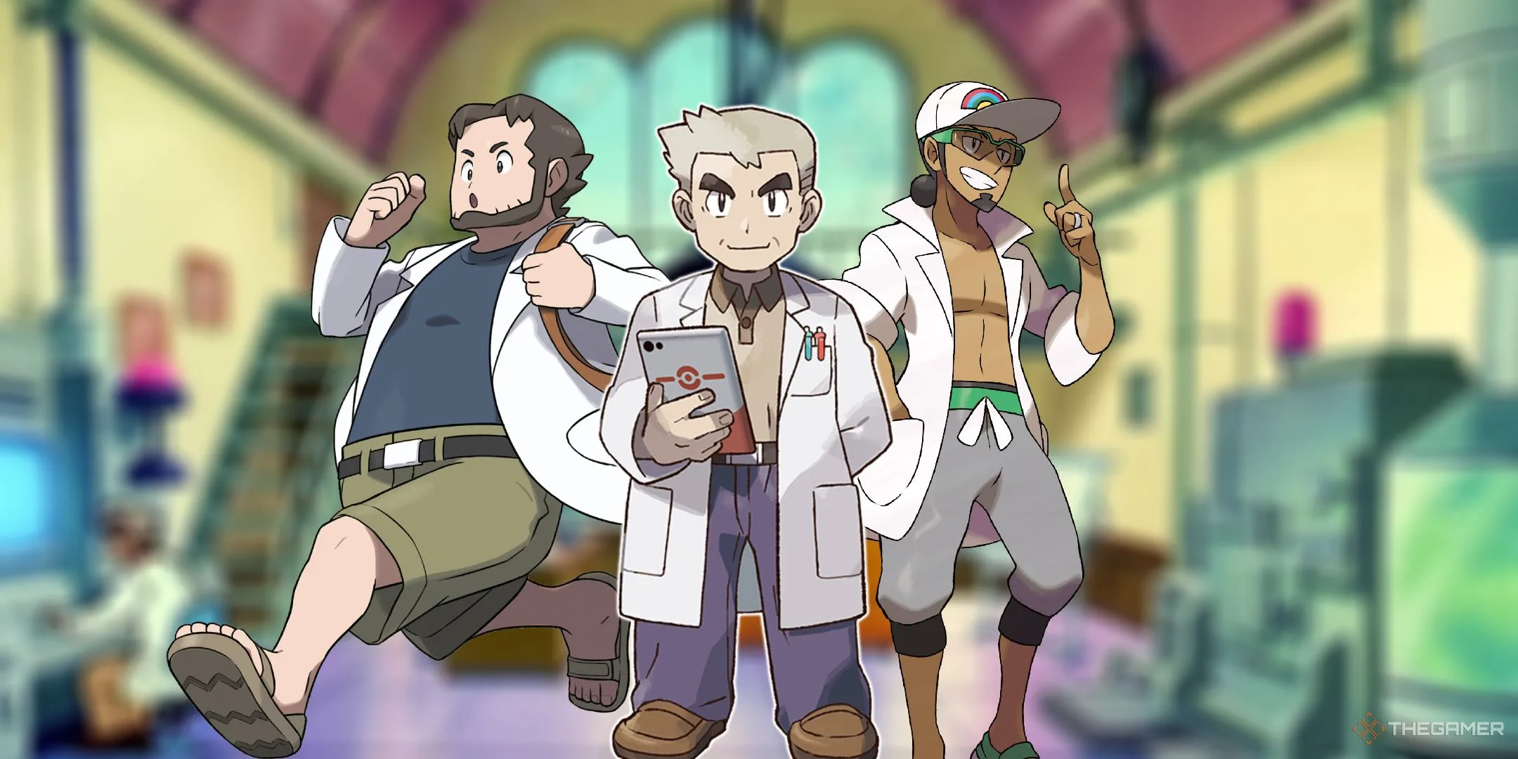 Tuyển tập các Giáo sư Pokemon từ nhiều thế hệ game, biểu tượng của tri thức trong thế giới Pokemon.