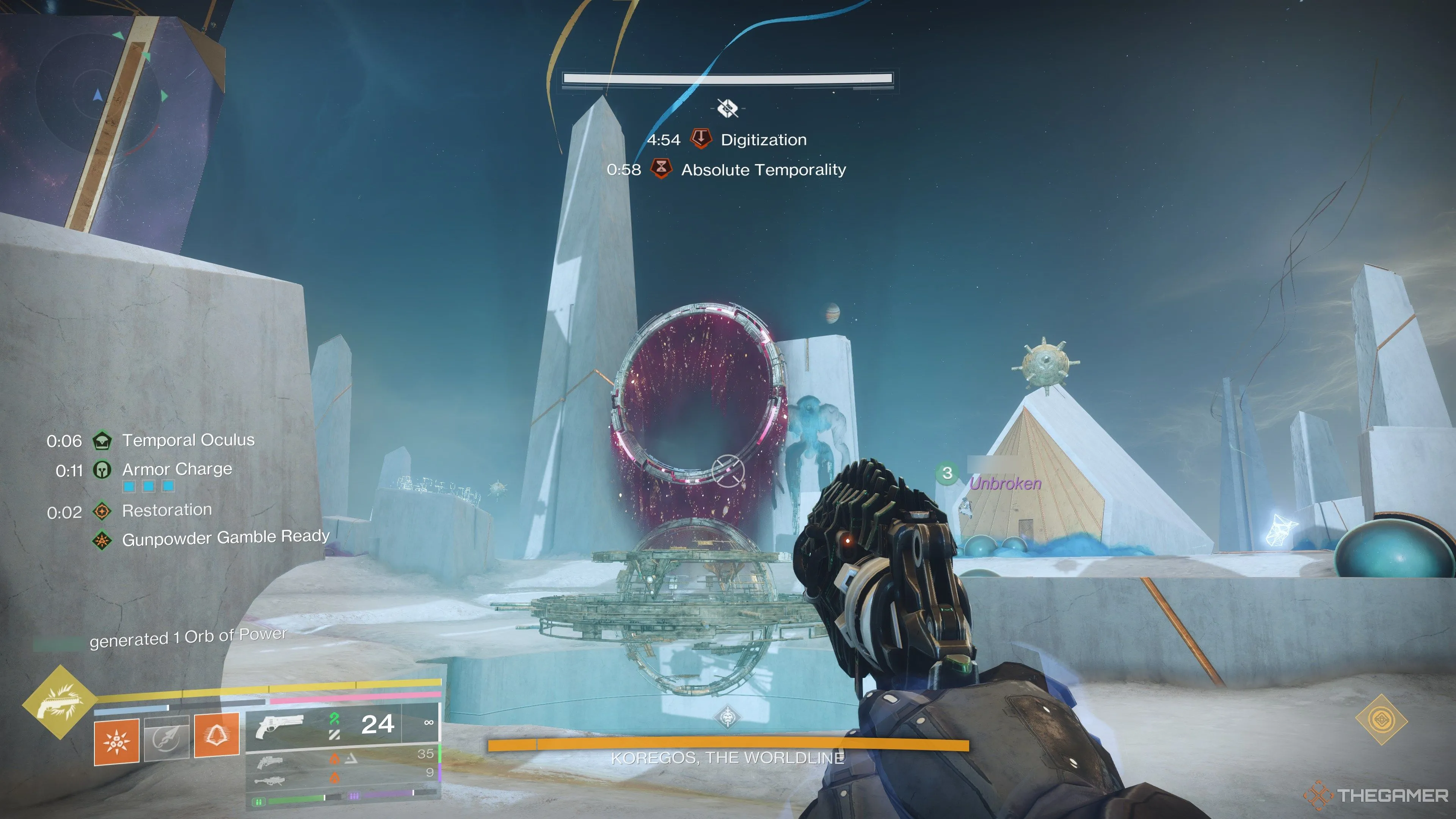 Vòng đồng hồ cát của boss cuối trong Destiny 2 Desert Perpetual raid