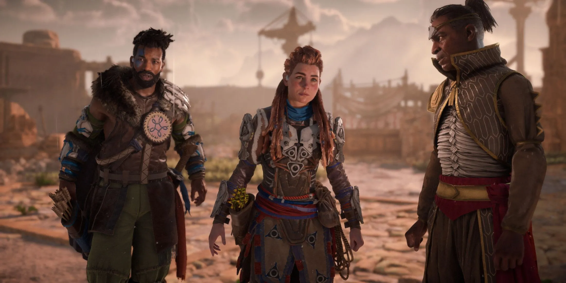 Aloy và Varl cùng nhau tiến bước trong Horizon Forbidden West, biểu trưng cho sự đồng hành trên hành trình