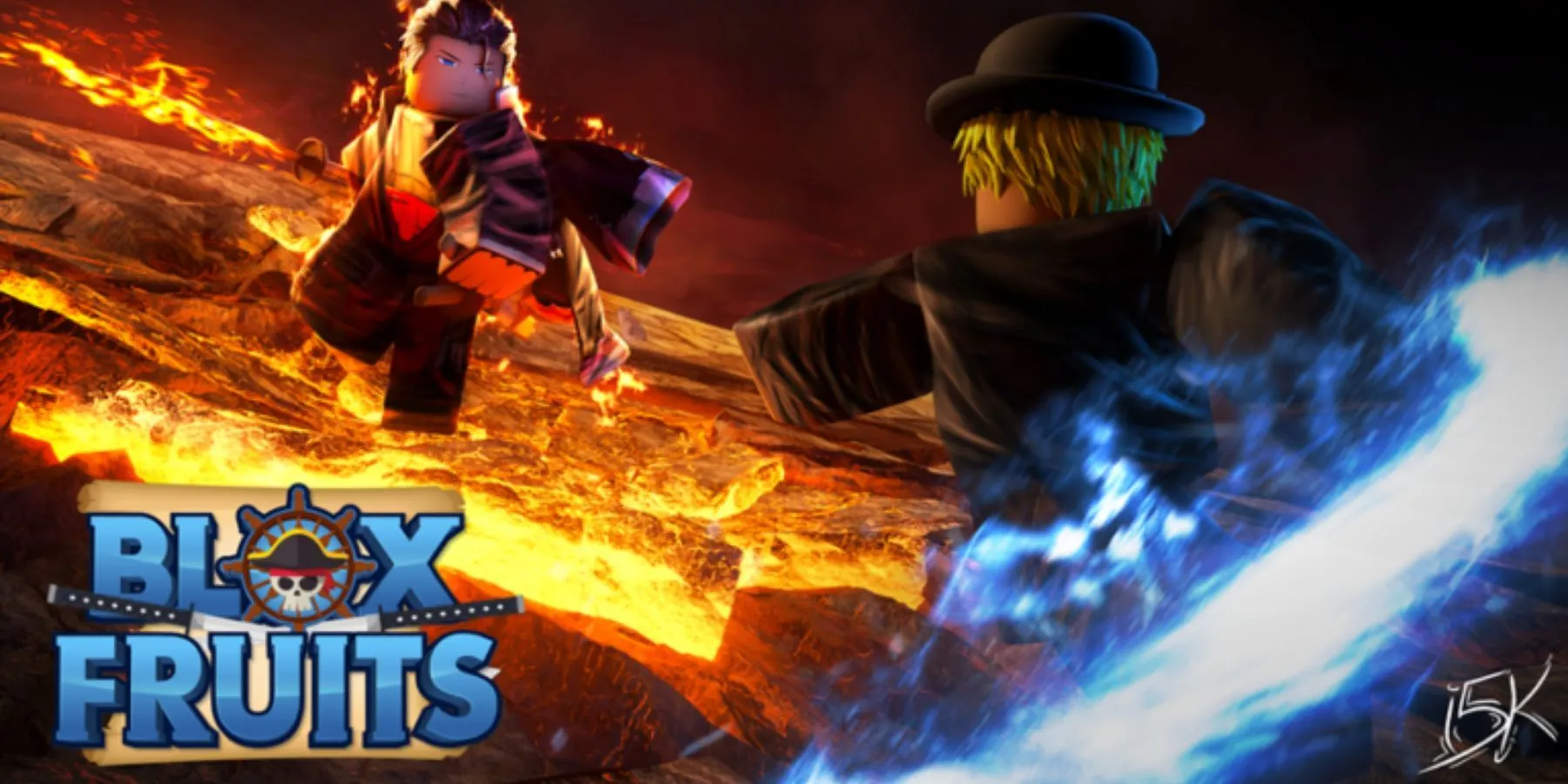 Ảnh chụp màn hình gameplay Blox Fruits, người chơi tương tác với NPC và khám phá thế giới rộng lớn