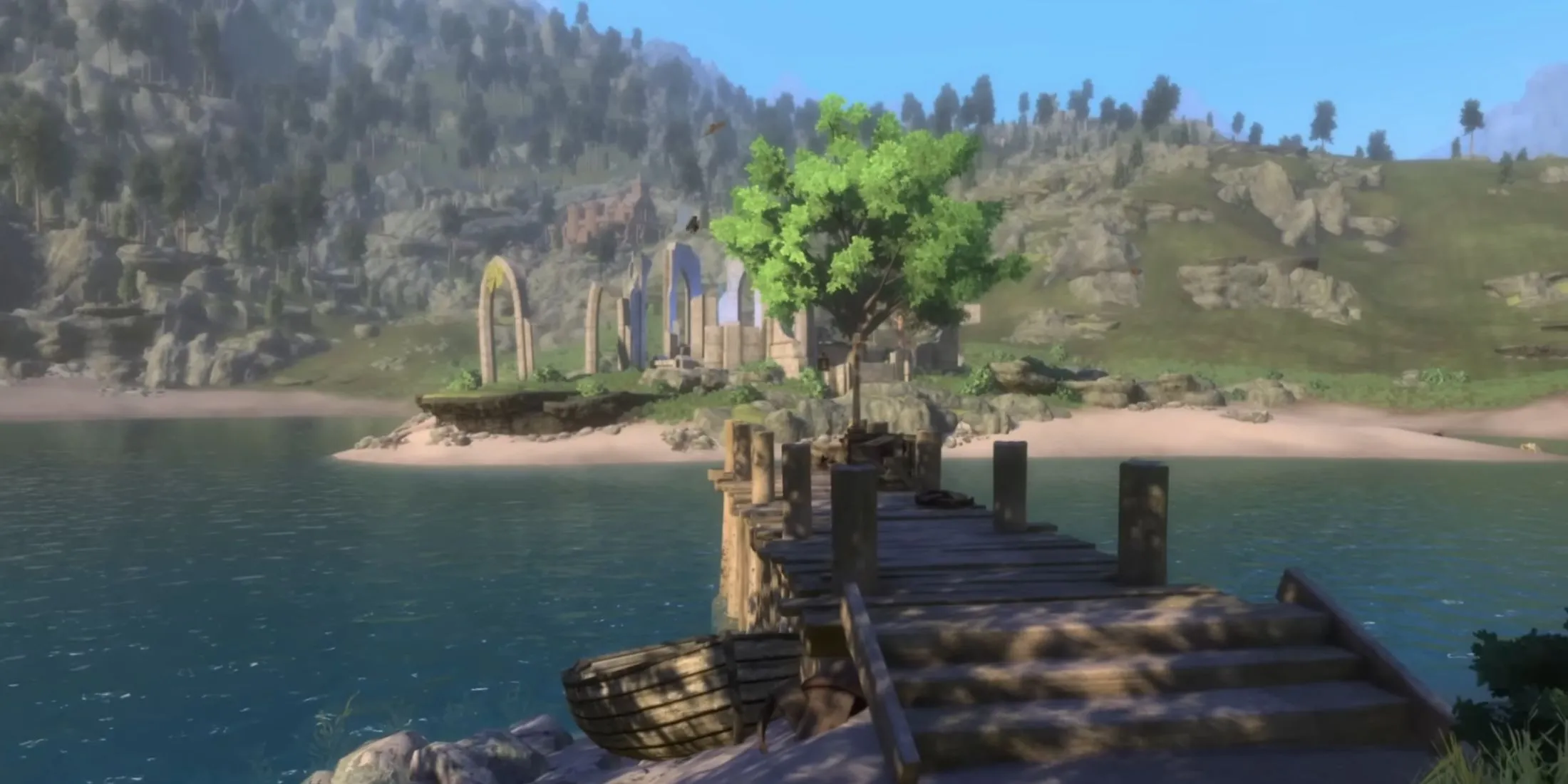 Cảnh quay cận cảnh từ 15 phút gameplay đầu tiên của Skyblivion, cho thấy sự tái tạo môi trường chi tiết