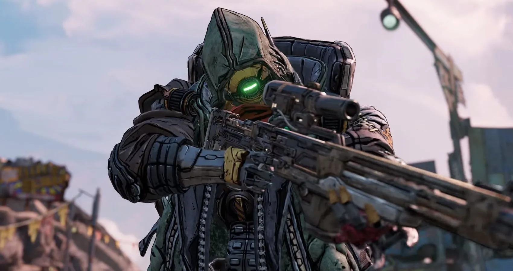 FL4K từ Borderlands 3 với súng bắn tỉa, minh họa vai trò xạ thủ truyền thống