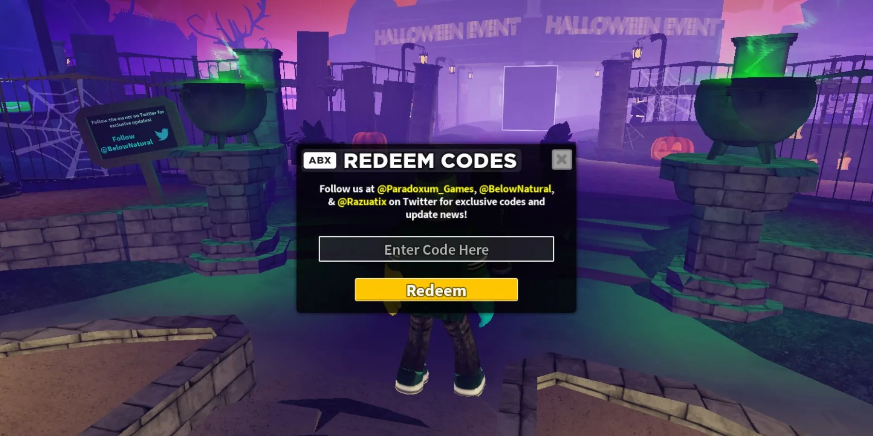 Hướng dẫn nhập code Tower Defense Simulator qua biểu tượng Twitter (X)
