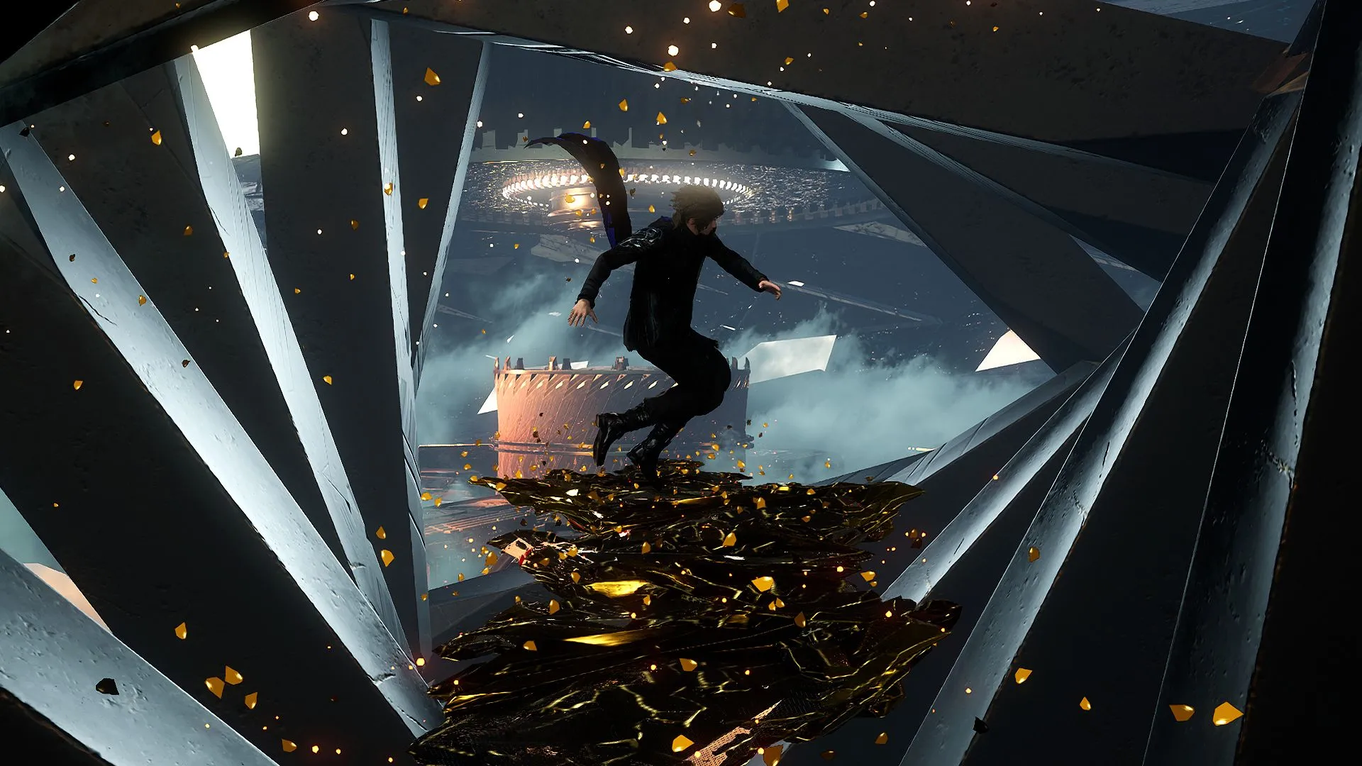 Kaser cưỡi Arena băng qua địa hình hiểm trở trong Lost Soul Aside