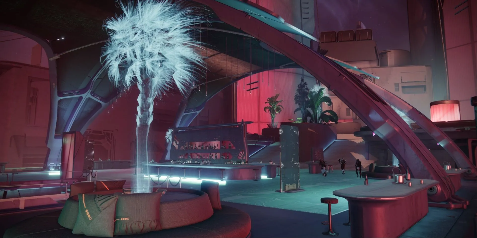 Khu vực Ahimsa Park ở Neomuna, thành phố neon đầy màu sắc trong Destiny 2