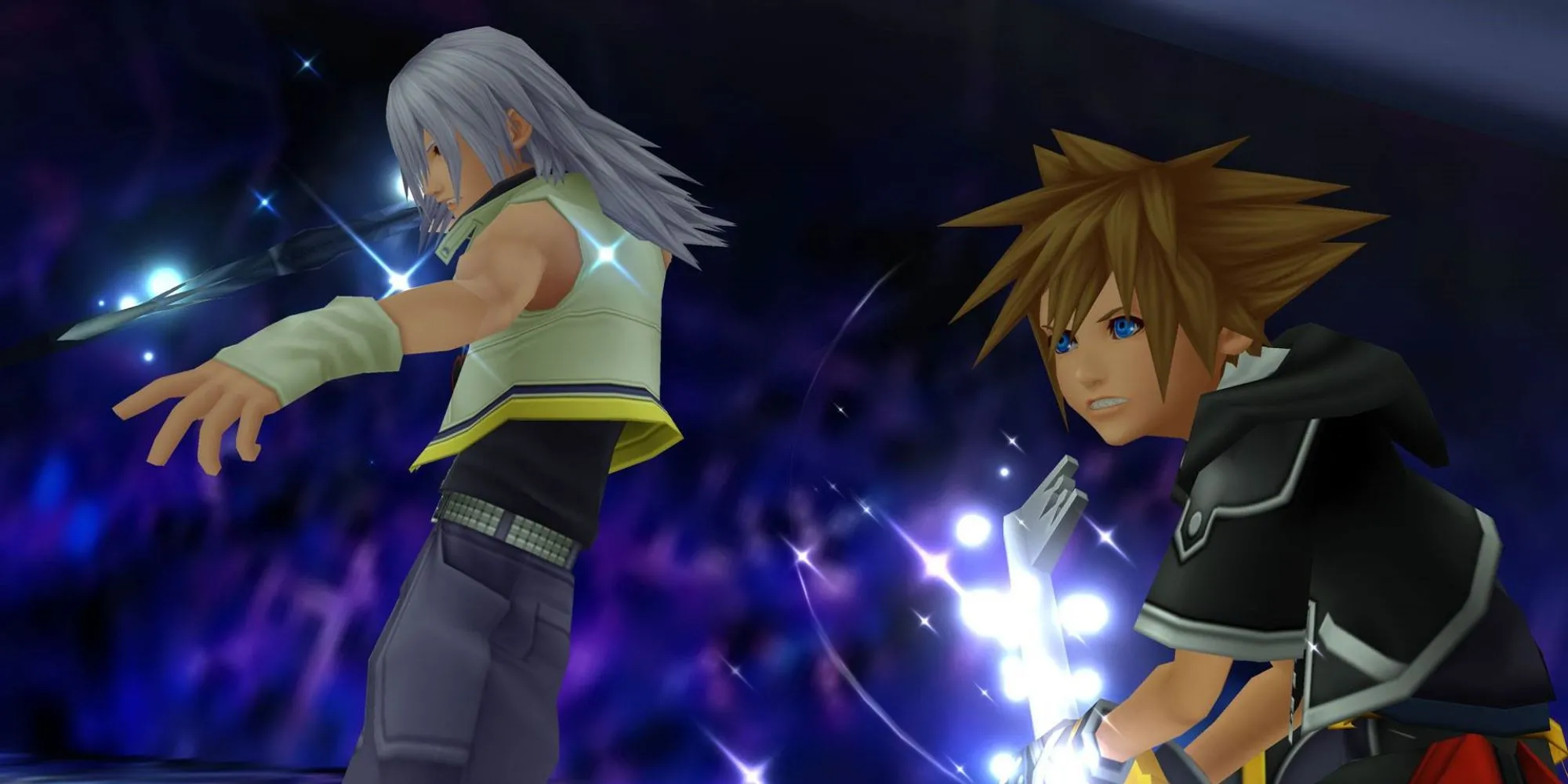 Riku và Sora đối đầu với Xemnas, một trong những trận chiến kinh điển định hình cốt truyện sâu sắc của Kingdom Hearts 2