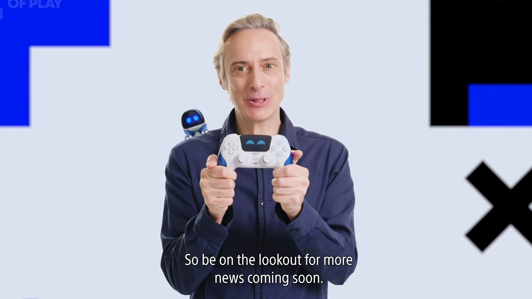 Tay cầm DualSense Astro Bot Joyful Wireless phiên bản giới hạn với màu sắc đặc trưng trắng xanh và đôi mắt cười độc đáo