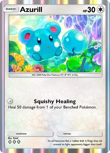 Thẻ Baby Pokemon Azurill từ gói Secluded Springs trong Pokemon TCG Pocket