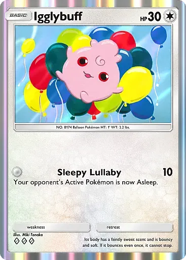 Thẻ Baby Pokemon Igglybuff xuất hiện trong gói Secluded Springs của Pokemon TCG Pocket