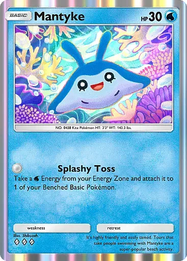 Thẻ Baby Pokemon Mantyke từ gói Secluded Springs trong Pokemon TCG Pocket